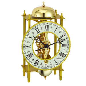 Hermle Mechanical Skeleton Brass Mantel Clock