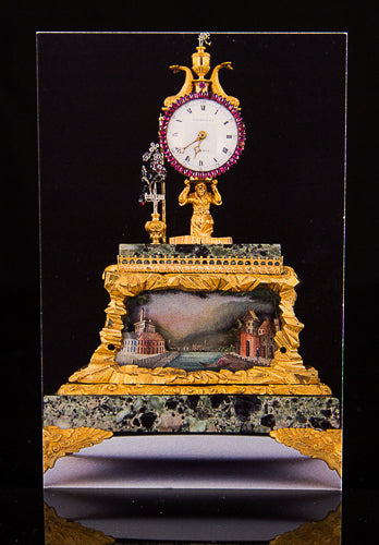Mantel Clock With Automata Postcard