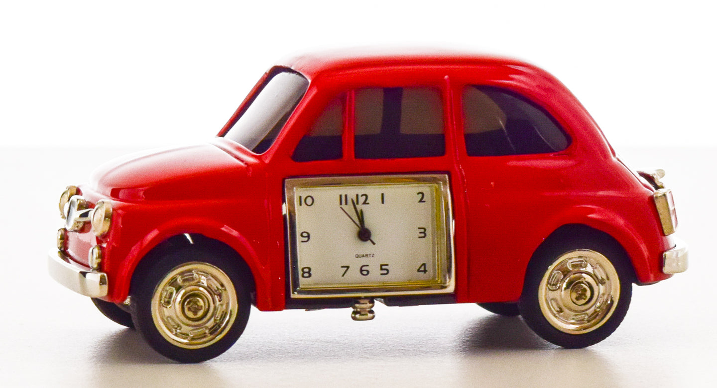 Red Car Miniature Clock