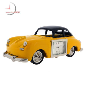 Yellow Porsche Miniature Clock
