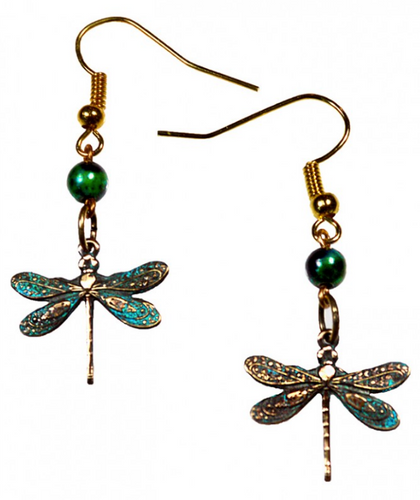 Dragonfly Brass Earrings
