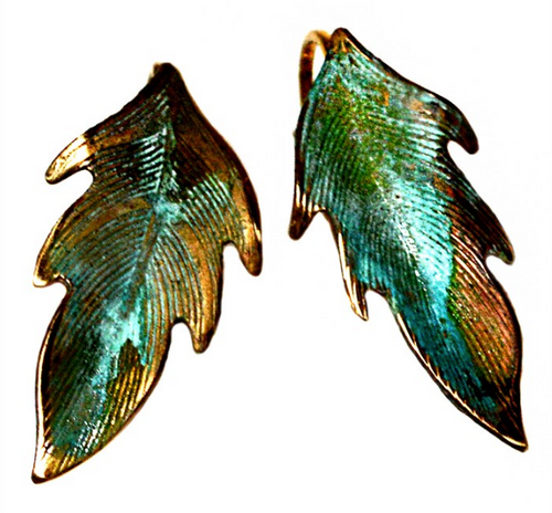 Leaf Brass Earrings