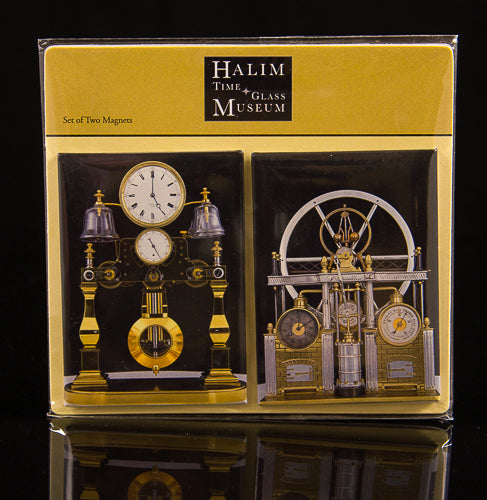 Grande Sonnerie Skeleton Clock/Steam Engine Automaton Clock 2pc Magnet Set
