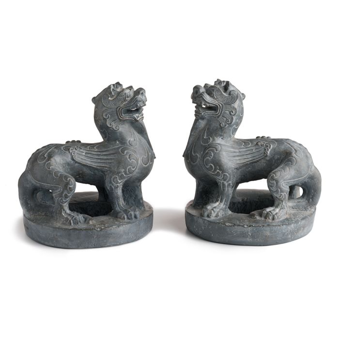 Chinese Guardian Figures Bookends (set of 2)