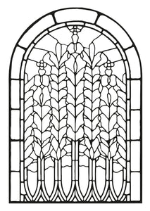 TIFFANY STAINED GLASS COLORING CARDS