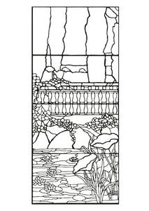TIFFANY STAINED GLASS COLORING CARDS